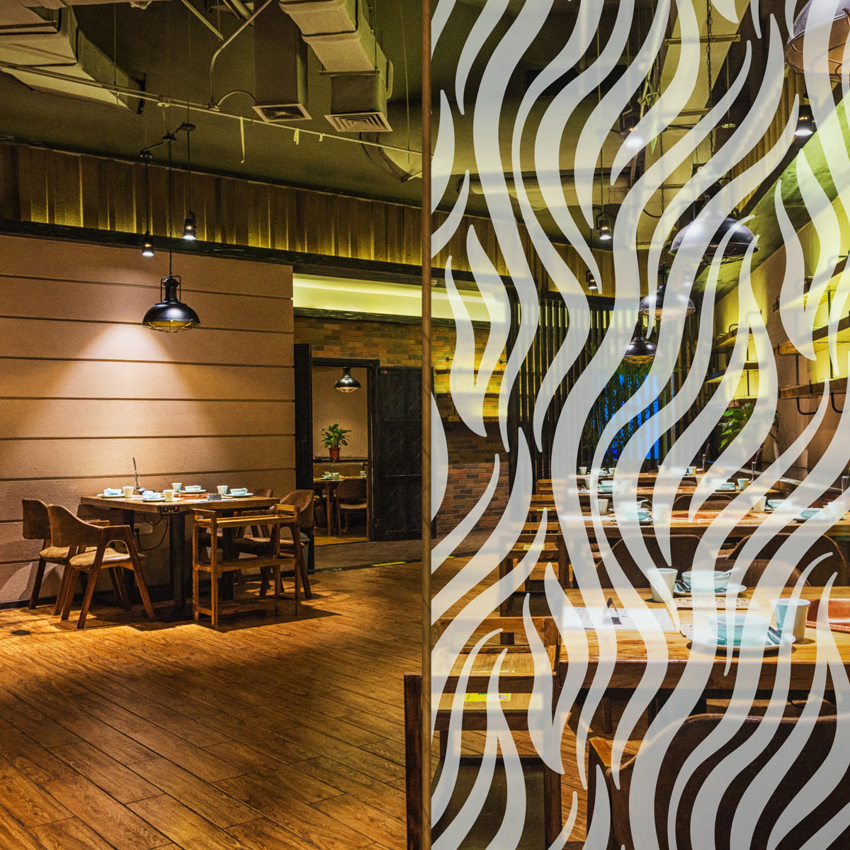 Sandstrahlfolie Zebra